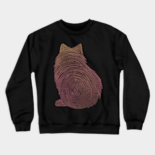 CatFingerprintLines. Crewneck Sweatshirt